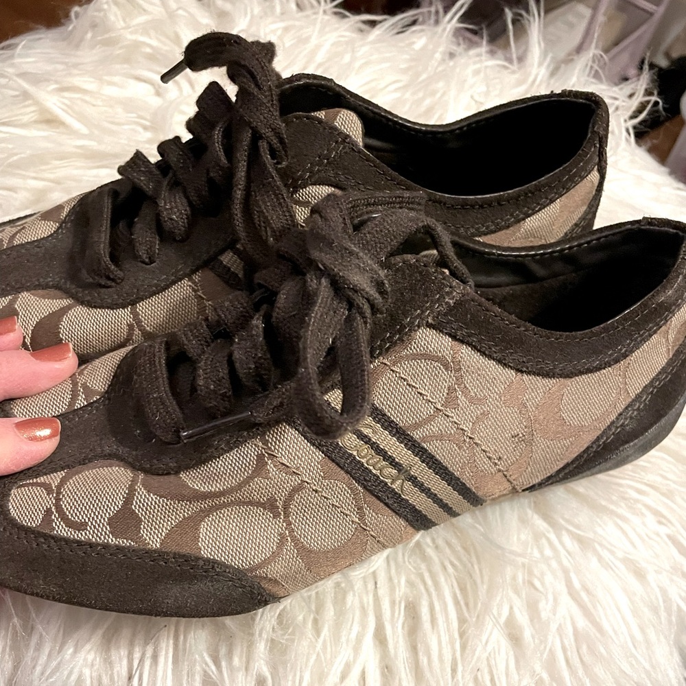 COACH brown sneakers size 8.5
